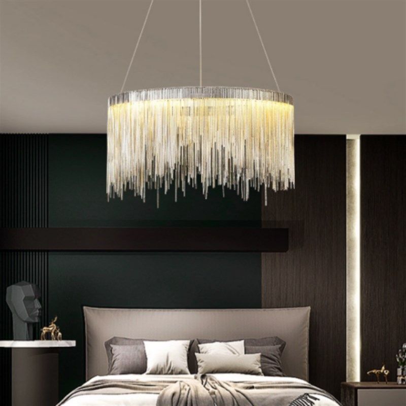 意式轻奢客厅吊灯后现代极简约餐厅创意个性卧室网红流苏酒店灯具,家装灯饰光源,客厅吊灯,淘宝优惠券,粉丝福利购,淘宝优惠卷