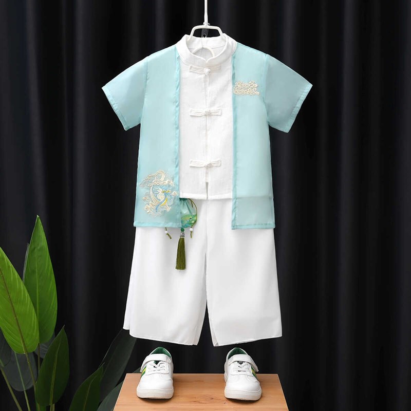 汉服儿童男古装中国风男宝服装儿童女孩唐装六一儿童演出服国学服