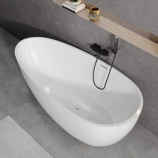 浴缸家用一体无缝鹅蛋小户型成人独立式 民宿酒店网红亚克力浴盆