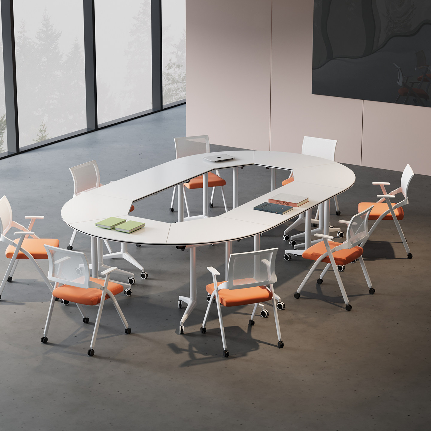 E0折叠会议桌椅组合拼接翻板桌移动长条桌辅导班课桌带轮培训桌椅,商业/办公家具,培训桌/培训台,淘宝优惠券,粉丝福利购,淘宝优惠卷