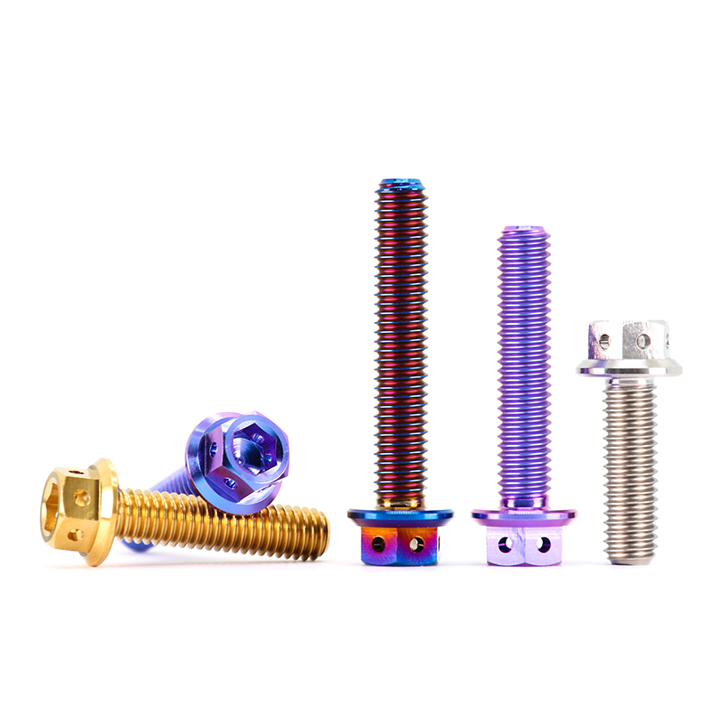 TC4-钛合金镂空内外六角螺丝机车改装螺丝钉电动车装饰螺钉M6M8