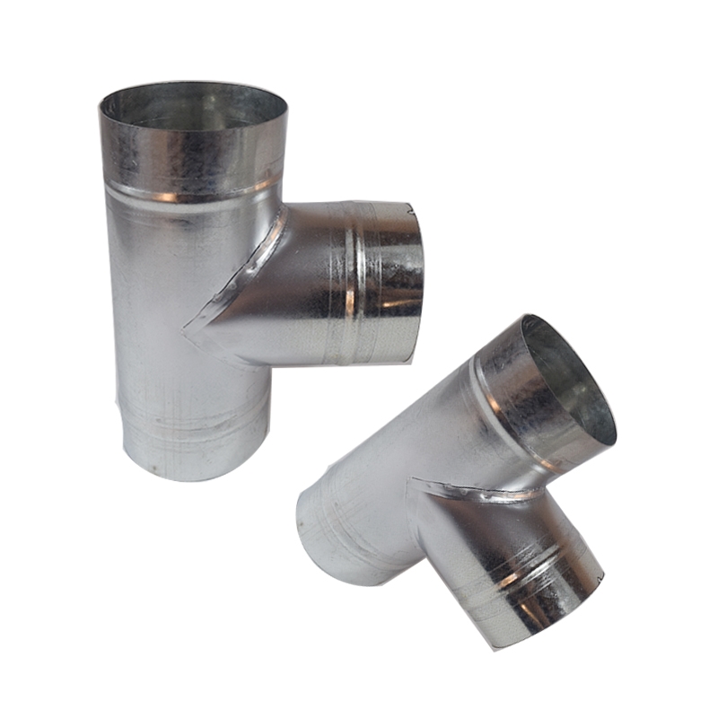 镀锌白铁皮风管三通接头排风管T型抽烟机排烟管160烟机180换气扇