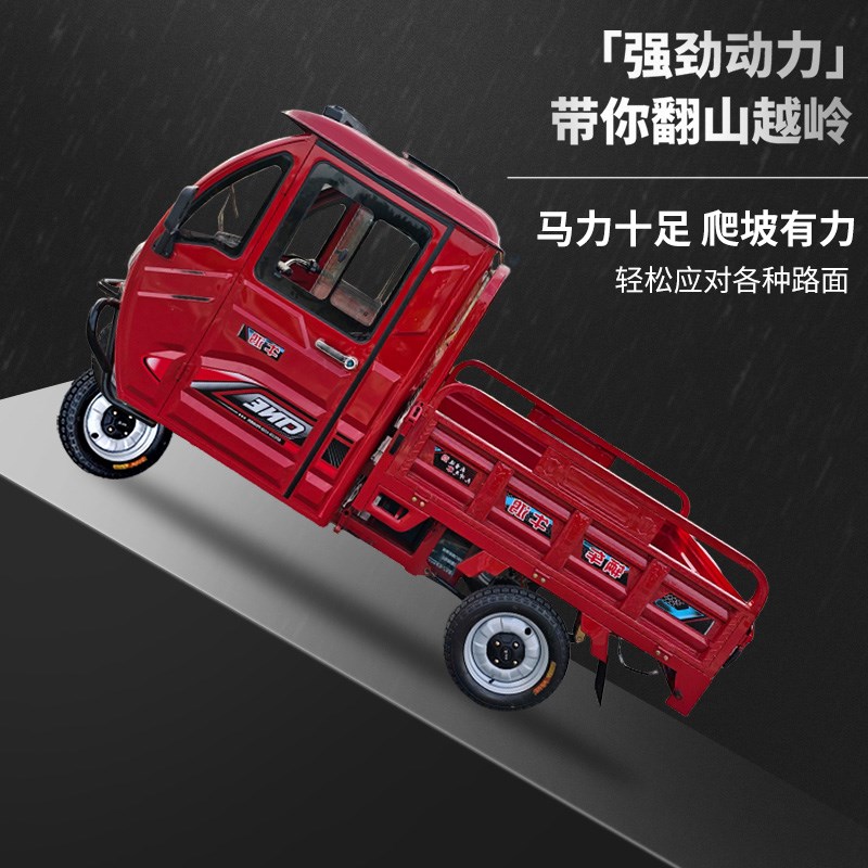 新款带棚半封闭电动三轮车篷车拉货载重王家用农用电瓶车