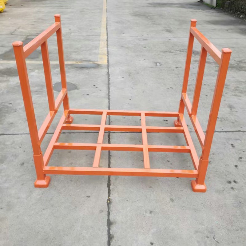 钢质金属折叠堆垛架巧固架堆垛脚B碗架子插杆式布料架冷库货架堆