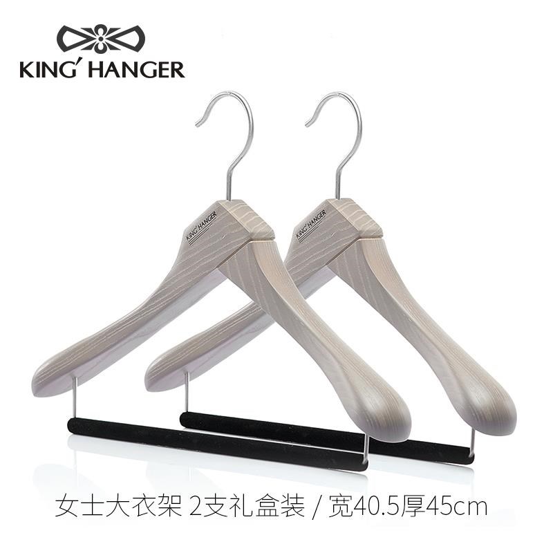 高档领结木原木衣架轻奢衣柜金专用宽肩无痕挂衣大衣实西服撑高档