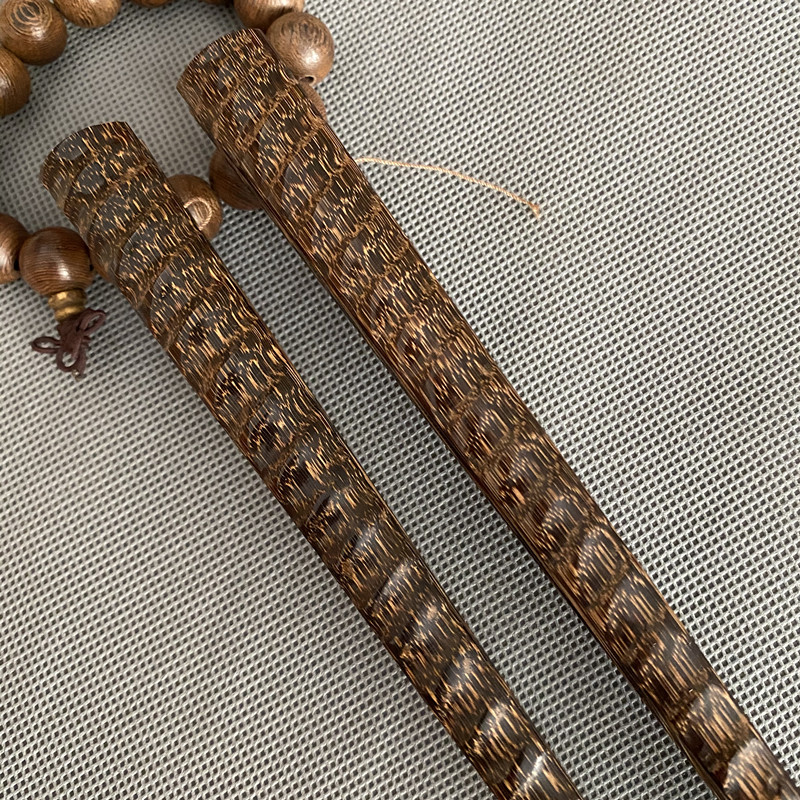 高档宣纸扇桃丝竹扇9.5寸棕竹扇仿竹节扇挑灯方全芯棕竹文玩折扇