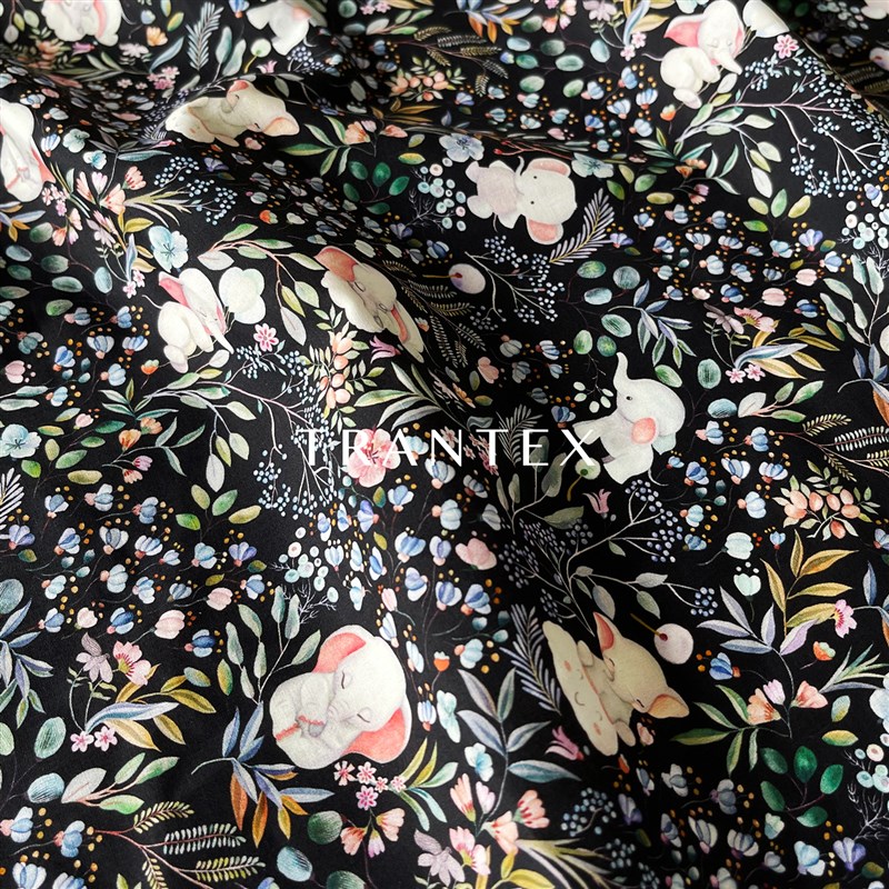 卡通男女儿童婴童装梭织纯棉全棉布料棉布手工碎花印花衣服装面料