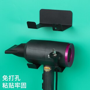 不锈钢吹风机置物架n卫生间免打孔挂架浴室放风筒固定壁挂一体家