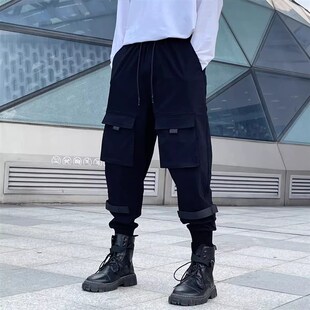 男士 宽松九分裤 秋冬季 哈伦裤 多口袋机能U束脚潮流休闲 阔腿工装 裤