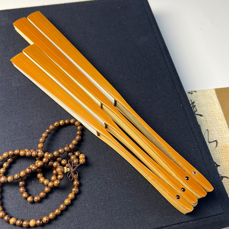 王伟师傅定制95寸鱼尾燕尾文玩扇子折扇中国风古风玉竹扇骨扇收藏