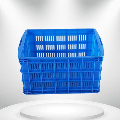 加厚560筐 圆眼可堆叠式塑料周转筐 水果筐仓库配货筐 塑料运转筐