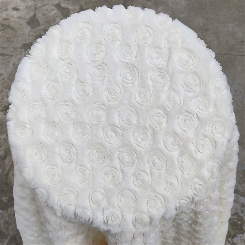 小兔绒绣花  韩国绒pv绒盘花盘带绣花立体玫瑰花朵 抱枕时装面料