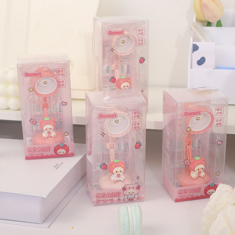 云朵小台灯 草莓啵啵熊创意夜灯可爱卡通台灯P卧室氛围感台灯摆件