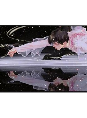 羽生结炫动漫插画版 DIY数字油画手工填涂N色客厅卧室背景墙装饰