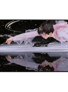 羽生结炫动漫插画版 DIY数字油画手工填涂N色客厅卧室背景墙装饰
