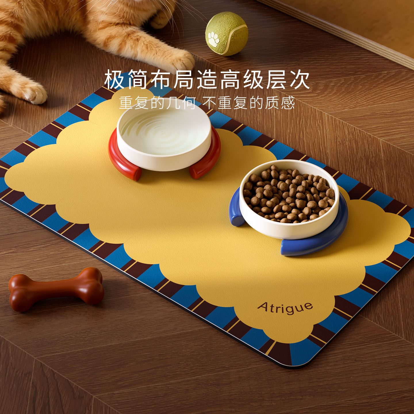 乐芙派宠物猫咪狗专用餐垫硅藻泥吸水速干防滑耐脏免洗碗垫新款