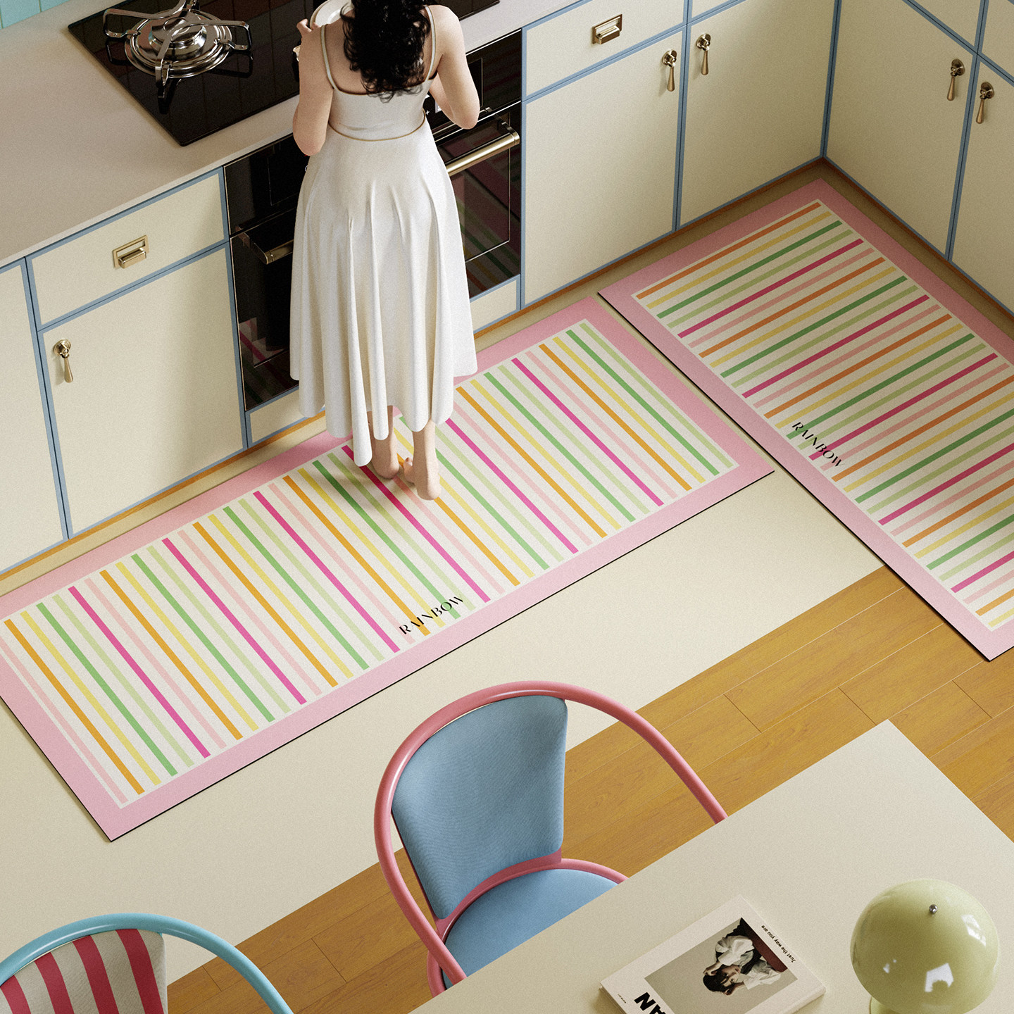 sweet line厨房地垫防滑防油可擦免洗硅藻泥吸水家用高级感脚垫