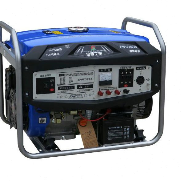 全景SPG10000ES汽油发电机8KW380V小型工地用发电机三相电启动