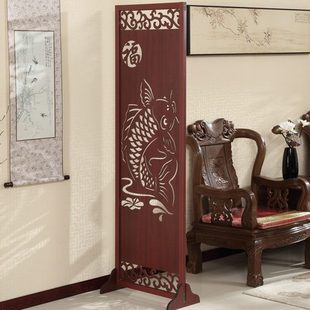屏风隔断墙现代简约实木入户折叠移动餐厅卧室玄关双面 客厅新中式