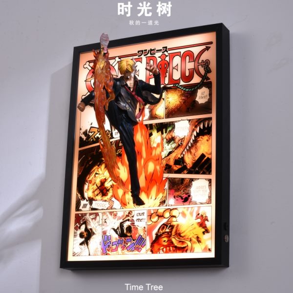 海贼王山治冲出漫画3D立体画创意装饰画摆件送朋友生日礼物