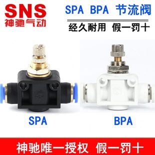 SPA 神驰SNS气管调速阀管道节流阀BPA