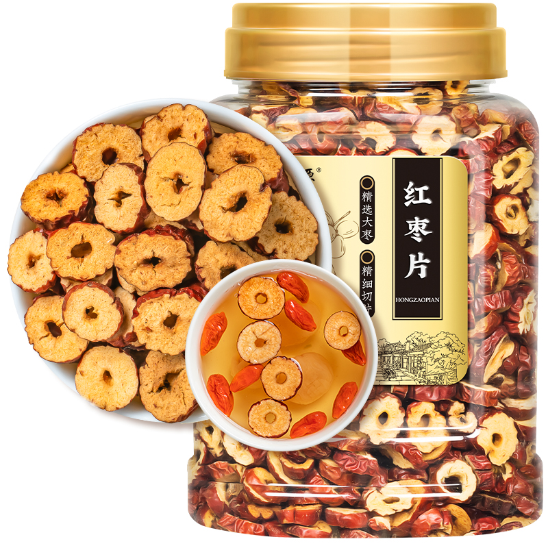 福茗源 红枣片 去核红枣新疆大枣无核红枣片红枣干果家庭装300g