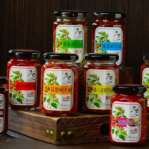 朝天椒原味蒜蓉萝卜鲜辣拌粉拌面