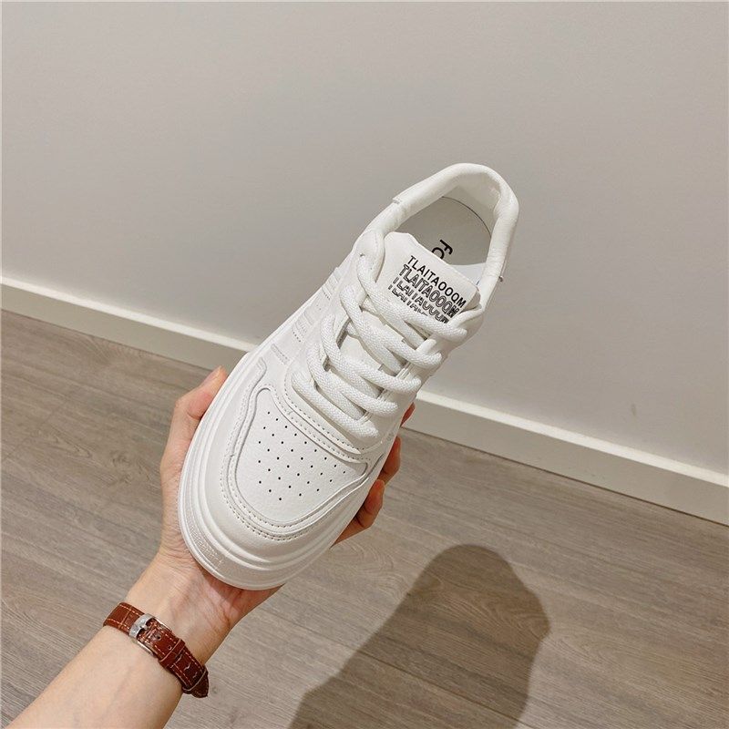 系带厚底松糕小白鞋m女2024秋季新款韩版休闲鞋板鞋学生运动鞋女,女鞋,休闲板鞋,淘宝优惠券,粉丝福利购,淘宝优惠卷