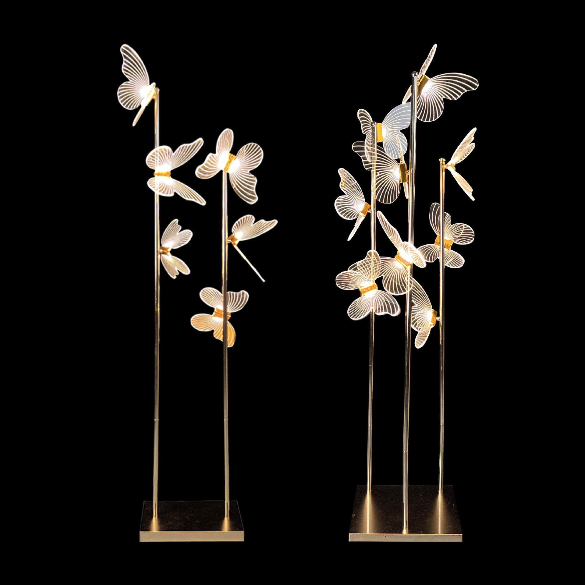 新款婚庆道具金色电镀发光蝴蝶路引灯屏风迎宾区背景橱窗装饰创意,节庆用品/礼品,路引,淘宝优惠券,粉丝福利购,淘宝优惠卷