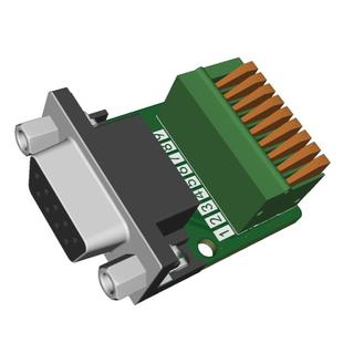 串口RS232转接线柱免焊接头免工具转接板DB9针9孔公母端子测试座