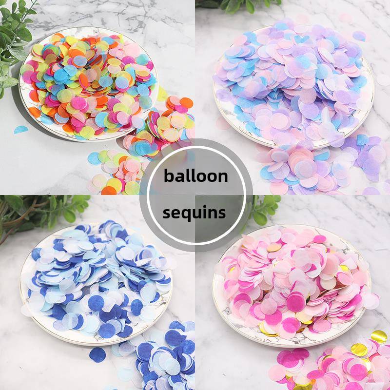 气球亮片透明气球波球填充彩色纸屑波尔卡圆点生日派对流行