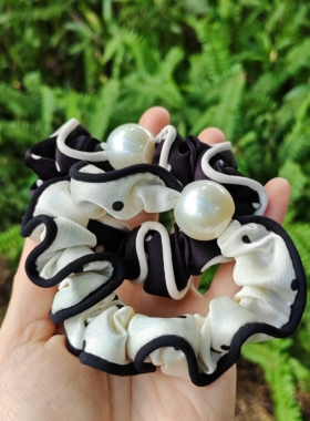 【简约波点】韩系小肠发圈气质百搭发绳低马尾头绳时尚通勤皮筋女