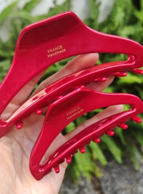 【韩系简约】醋酸金标盘发抓夹高级感鲨鱼夹百搭发饰发量多夹子女