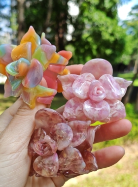 【法式复古】高级感立体花朵中号抓夹唯美优雅半扎慵懒气质发抓女