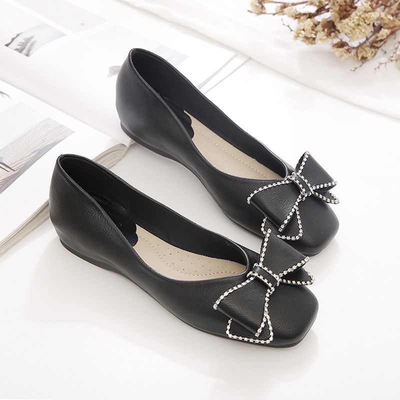 单鞋女2025年春秋新款女鞋豆豆鞋百搭I浅口妈妈鞋子软皮软底平底,女鞋,浅口单鞋,淘宝优惠券,粉丝福利购,淘宝优惠卷