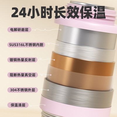 儿童保温杯女孩宝宝吸管杯双饮杯小学J生幼儿园上学水杯防喷溅