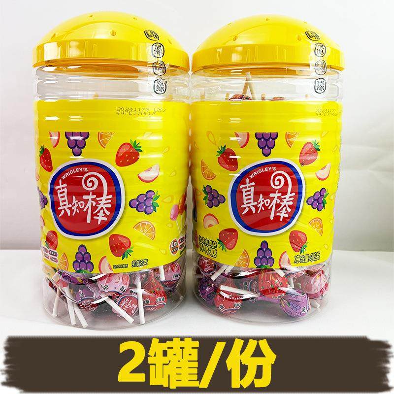 真知棒棒棒糖108支桶装520糖果礼物水果味年货礼盒送礼零食