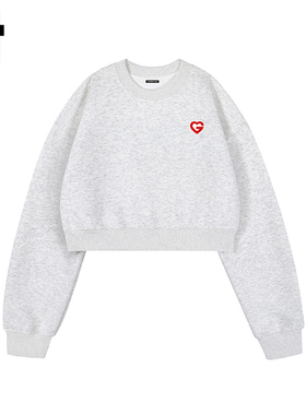 i.t GROUNDZERO国朝2025秋季新款刺绣花黑色纯色长袖卫衣上衣