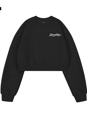 i.t GROUNDZERO国潮牌2025秋季新款Logo印花黑色纯色长袖卫衣上衣