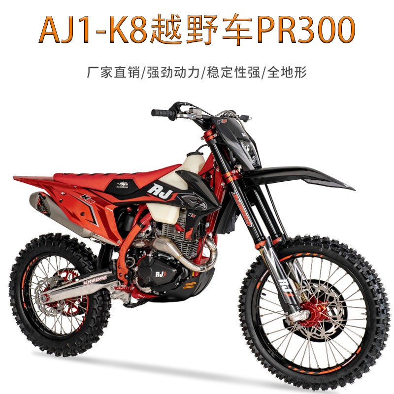 AJ1-K8 PR300两轮越野摩托车整车高赛风冷发动机山地车拉力摩托车