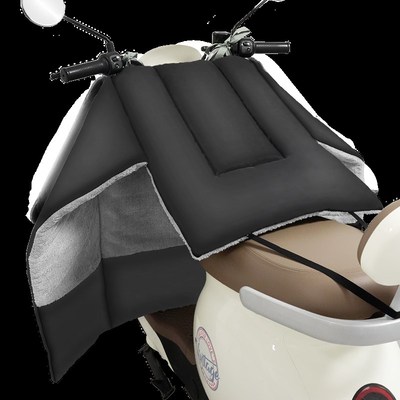 电动车挡风被冬季分体式电瓶摩托踏板保暖罩加绒加厚防水骑行护腿