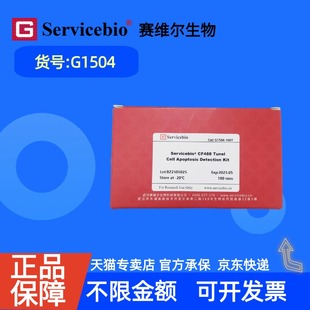 现货 赛维尔生物Servicebio 一步法TUNEL细胞凋亡检测试剂盒(CF488绿色荧光)  G1504 50T 100T 科研实验