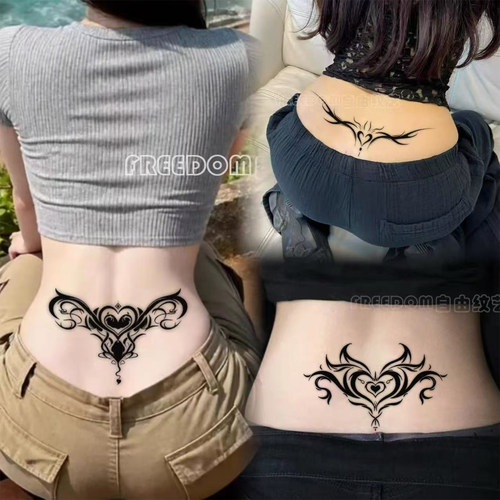 魅惑魅魔草本纹身贴大腿小腹情趣