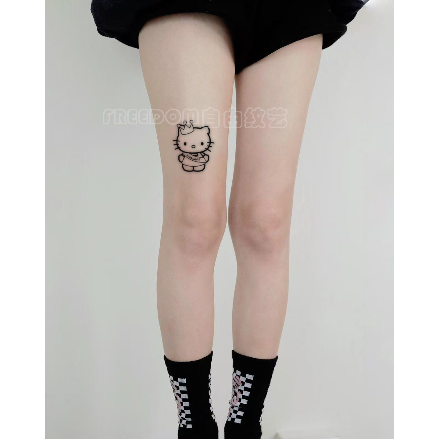 甜酷HelloKitty草本纹身贴高颜值