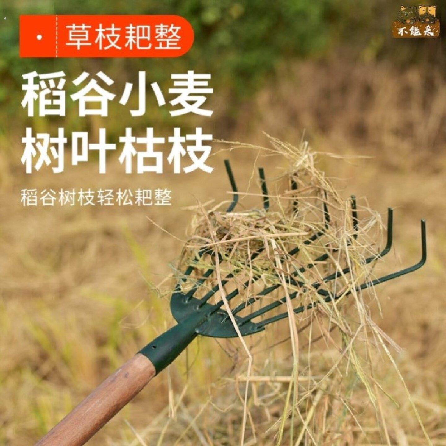草爬子耙子农用搂草耙园林园艺工具捞水草耙菜园树叶耙铁扒子