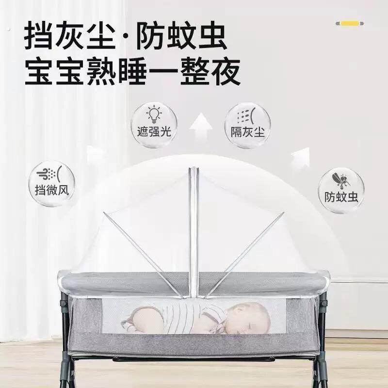 婴儿推车蚊帐全罩式底部可伸缩宝宝户外露营车防蚊罩可折叠带拉炼