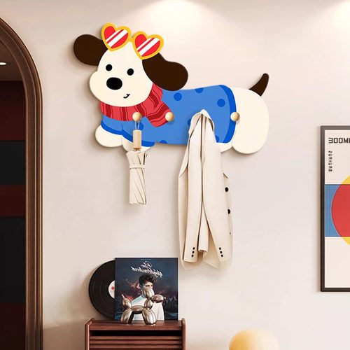 儿童房创意挂衣钩高级感客厅墙上壁挂入户玄关多功能收纳洞洞板画