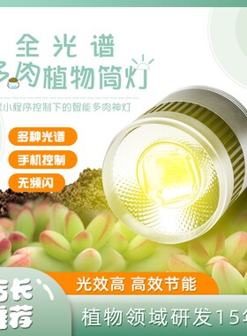 尼特利多肉灯兰格尔多肉补光灯家用上色全光谱LQED植物生长灯筒灯