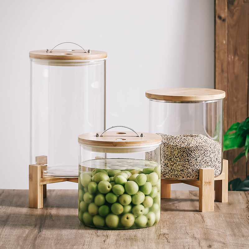 酿酒桶米桶大容量密o封带盖杨梅青梅酒腌制泡酒玻璃瓶杂粮储物罐