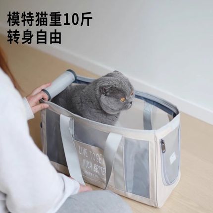 手提式透气猫包外出便携宠物轻便出行H猫背包夏天单肩猫咪狗包猫